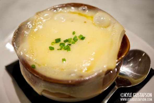 French onion soup with Gruyère.
