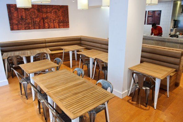 The dining area.