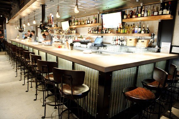 The downstairs bar.